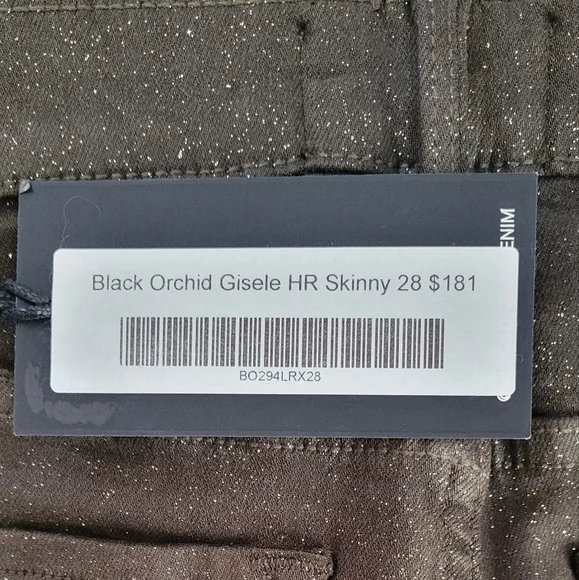 Black Orchid Green Skinny Jeans High Waist Stretch